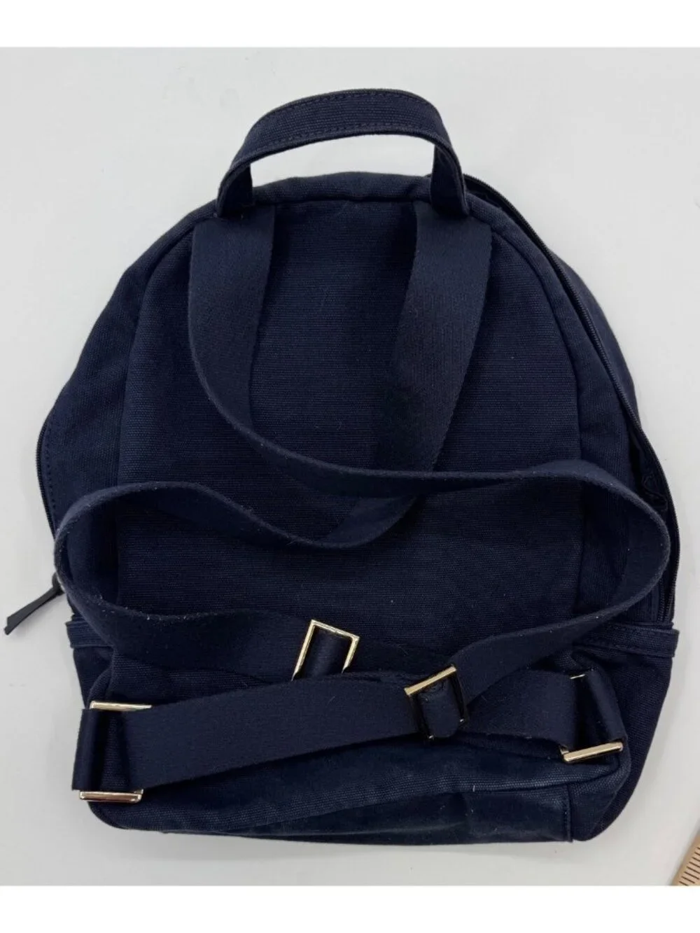 Tory Burch Mini Backpack With Blue Stripe Design & Adjustable Straps